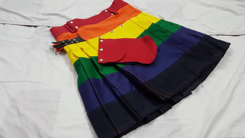 LGBTQ Tartan Kilt / Rainbow Kilt / Pride Kilt / affordablekilts