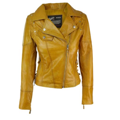 Women Leather Motorcycle Jacket