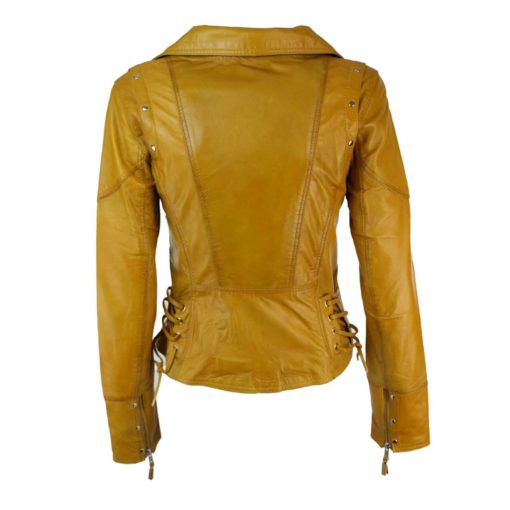 Women Leather Motorcycle Jacket - Image 4