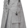 Men White Utility Fashion Kilt