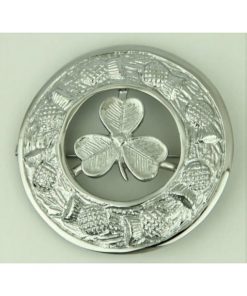 Shamrock Silver Brooch
