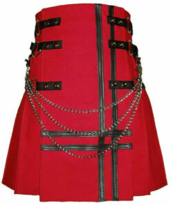 Red Canvas Utility Kilt